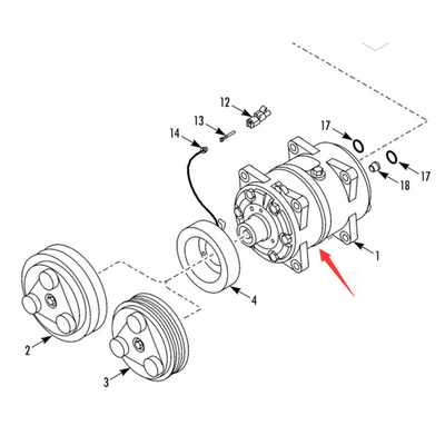 Modell 1021118IRM Thermo King RV200 ursprüngliche Kompressormontage