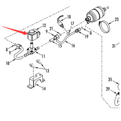 Thermo King RV200 Original Heizungssolenoidventilspule Modell 415047 12V 415051 24V