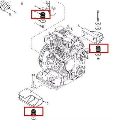 Ersatzteile für den Nachverkauf von alternativen Thermoking-Ersatzteilen 93-0577 Motormontage - Vibration für die Submotor-Einheit der Thermo King T-Serie