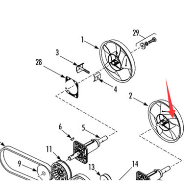 Modell 781307/781306 Thermo King T-880Pro Originalverdampferventilatorblatt, Farbe weiß/schwarz