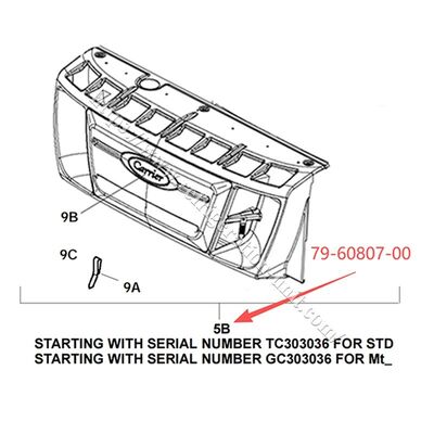 79-60807-00 Carrier S550 S750 S850 Frontverkleidung Original-Ersatzteile