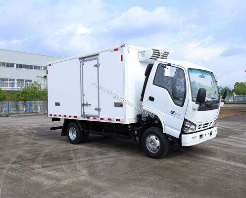 Isuzu 100p LKW-Fahrgestell der japanischen Marke mit 4,1 Meter langem Kühlkoffer mit THERMO KING-Kühleinheiten RV380V 4X2 Mini 3 Tonnen 2 Tonnen Tiefkühl-Kühlwagen