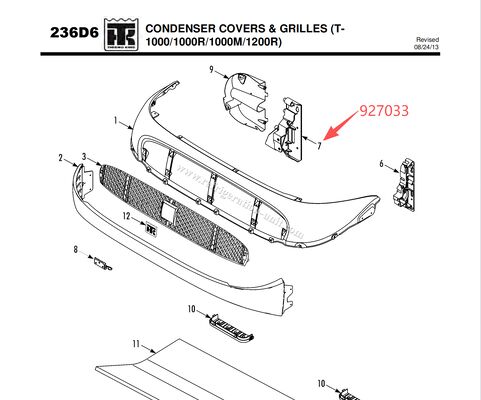 927033 BRACKET - coil (control box side),(T1000R/T1000M/T1200R) cover support