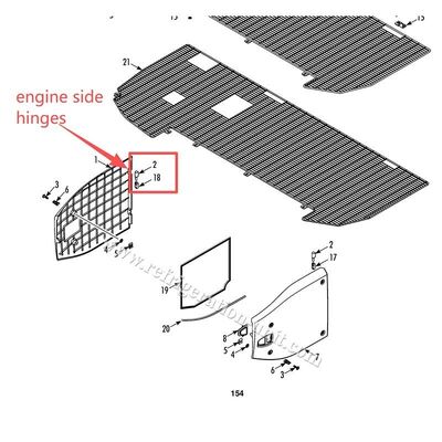 Motorseite Scharniere die rechte Seitentür ein Satz T-Serie THERMO KING Kühlgerät T-600 800 1000 680Pro 880Pro T-1080Pro