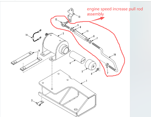 THERMO KING T series refrigeration units Engine speed increase lever assembly 550315，550366，559567，130996，119281，119282  aftermarket parts 